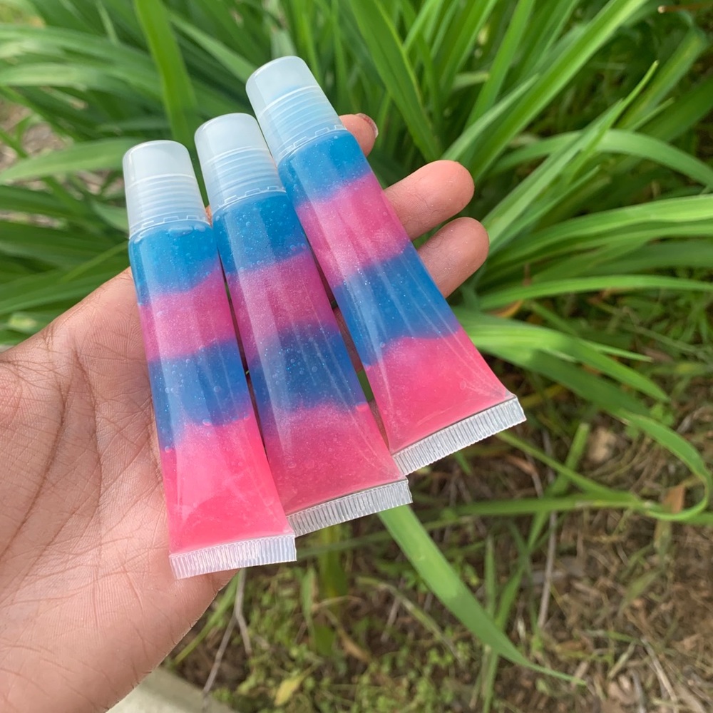 Cotton candy swirl lipgloss
